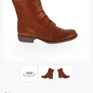 Miz Mooz Tan Leather Combat Boots